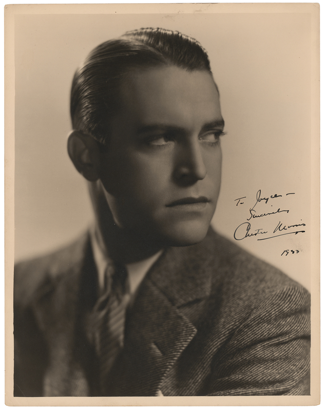 Lot 583 Chester Morris Oversized Signed Photograph