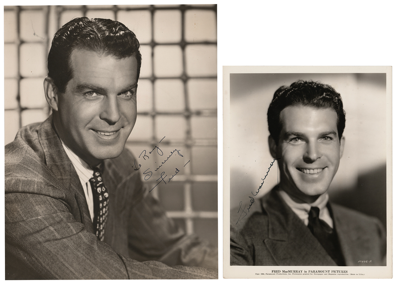 Lot 568 Fred MacMurray (2) Signed Photographs