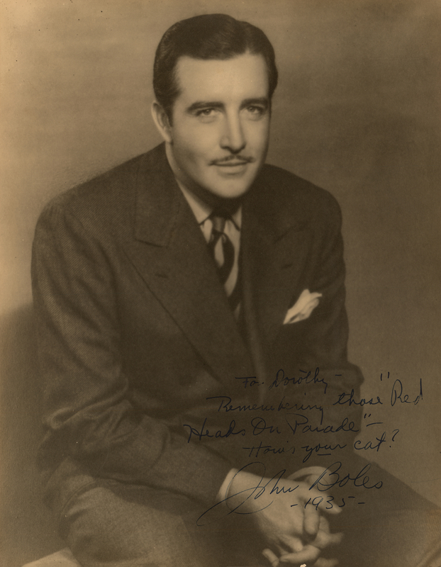 Lot 493 John Boles Oversized Signed Photograph