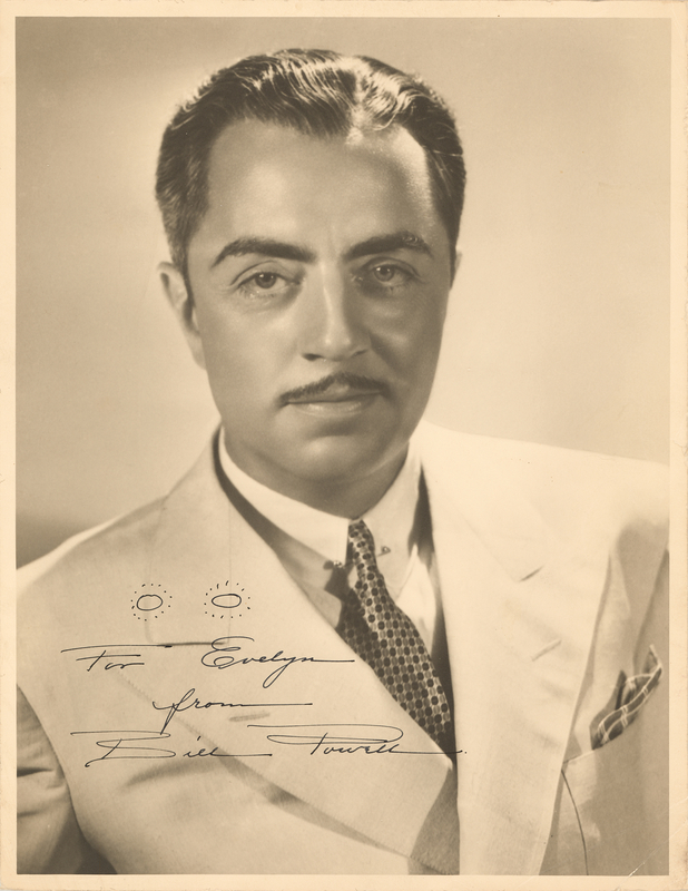 Lot 593 William Powell Oversized Signed Photograph