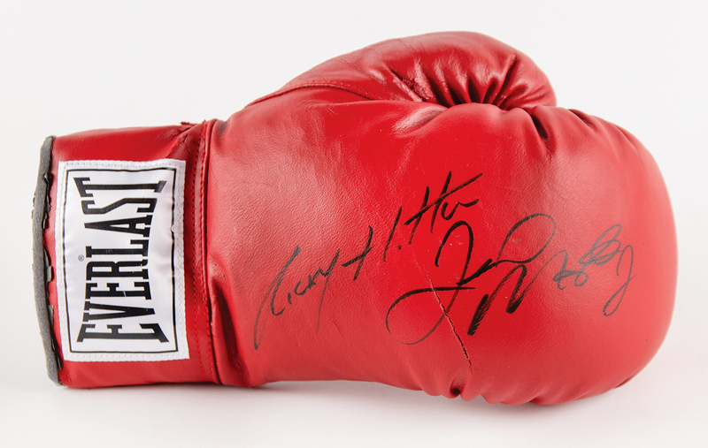 Lot 743 Floyd Mayweather, Jr. and Ricky Hatton Signed Boxing Glove