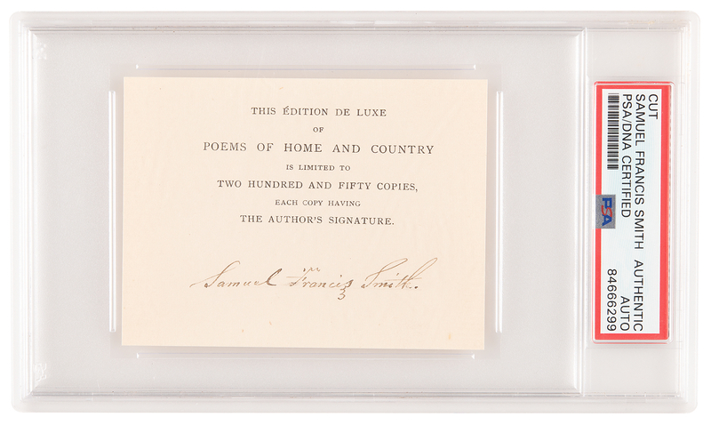 Lot 365 Samuel Francis Smith Signature