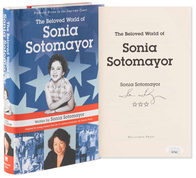 Lot 229 Sonia Sotomayor Signed Book - The Beloved World of Sonia Sotomayor