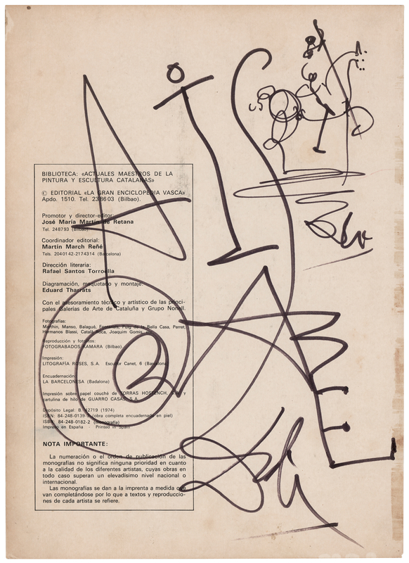 Lot 289 Salvador Dali Signed Sketch of Don Quixote