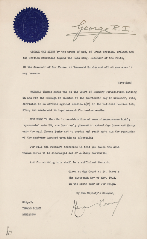 Lot 188 King George VI Document Signed