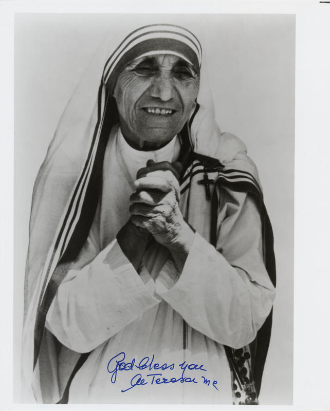 Lot 203 Mother Teresa Signed Photograph