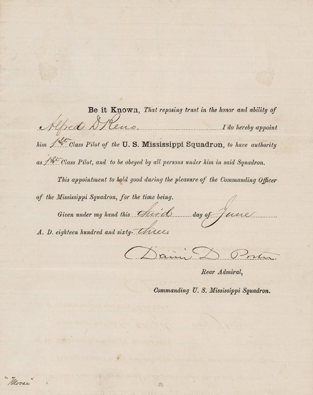 Lot 274 David D. Porter Civil War-Dated Document Signed
