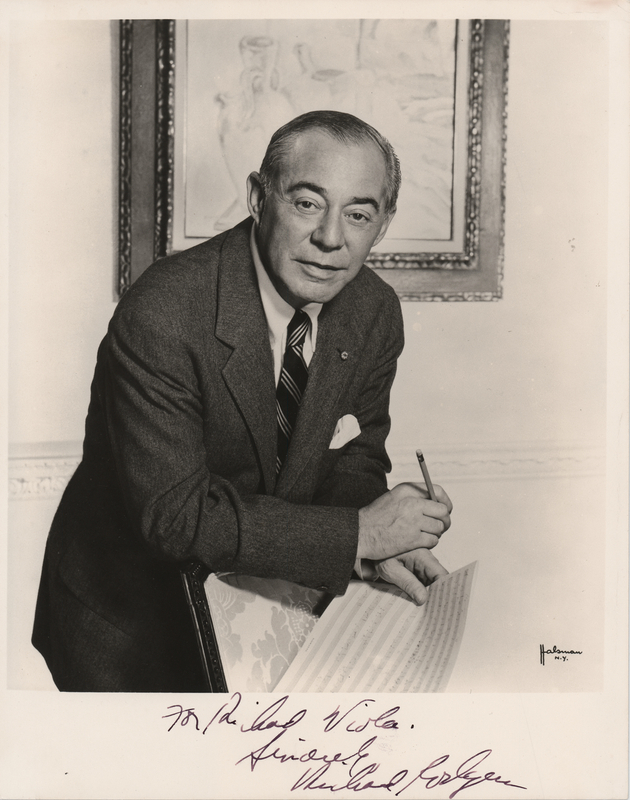 Lot 408 Richard Rodgers Signed Photograph