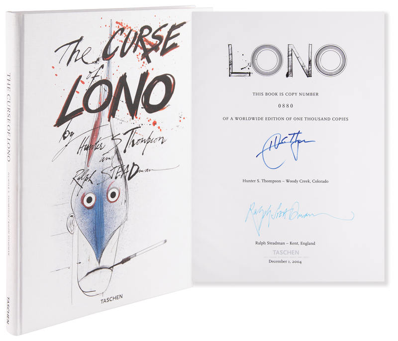 Lot 367 Hunter S. Thompson and Ralph Steadman Signed Oversized Book - The Curse of Lono (Ltd. Ed. #880/1000)