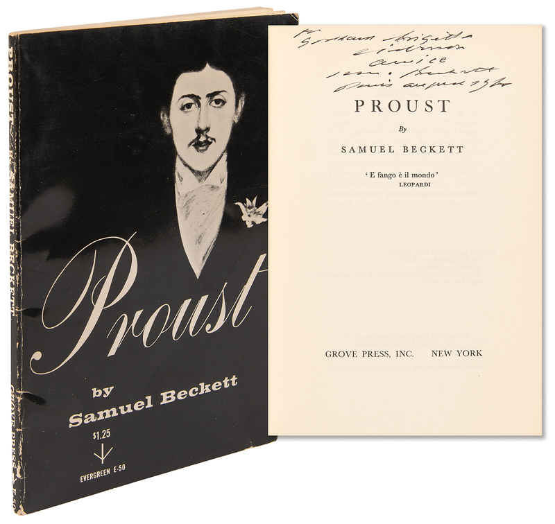 Lot 338 Samuel Beckett Signed Book - Proust