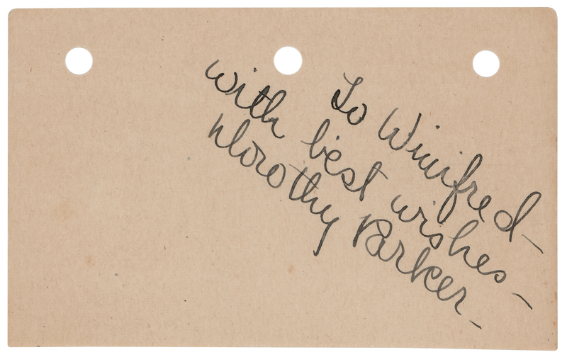 Lot 357 Dorothy Parker Signature