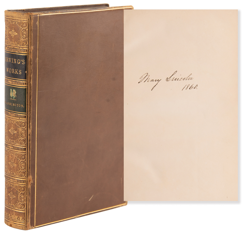 Lot 9 Mary Lincoln Signed Book - The Life of George Washington, Vol. II - From the Lincoln Family Library