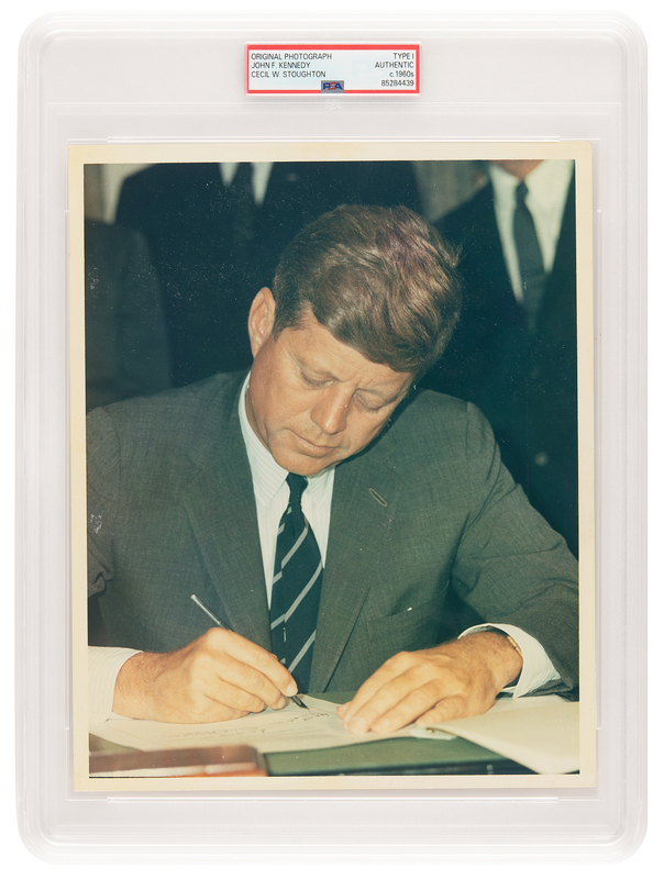 Lot 54 John F. Kennedy Original Photograph by Cecil Stoughton - PSA Type I