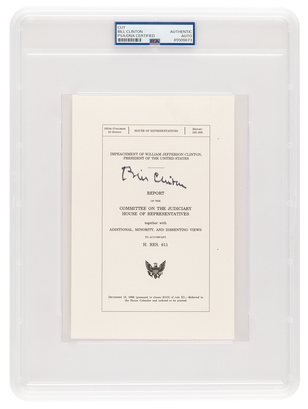 Lot 35 Bill Clinton Signature