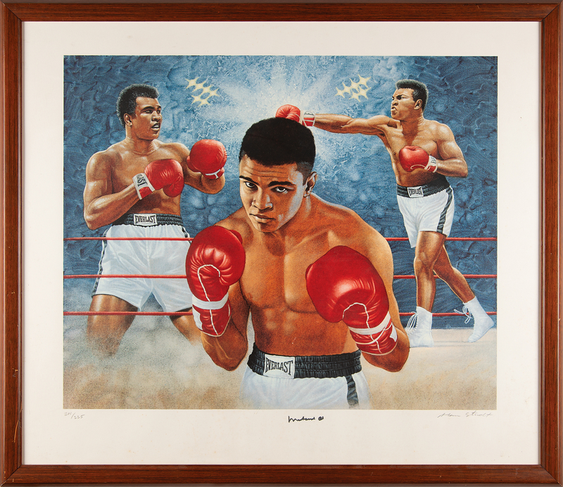 Lot 672 Muhammad Ali Signed Lithograph (Ltd. Ed. #201/225) - 28.5˝ x 24.5˝