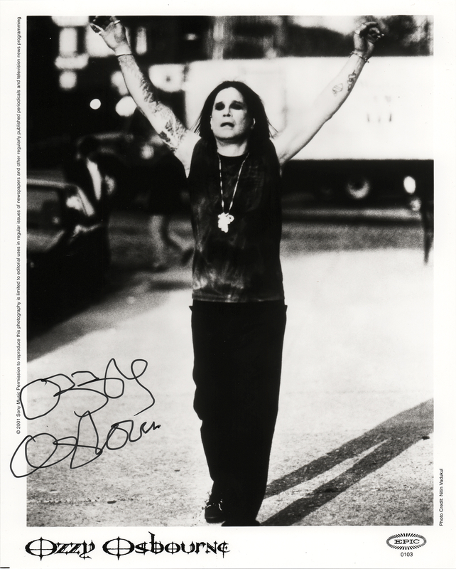 Lot 429 Ozzy Osbourne Signed Photograph