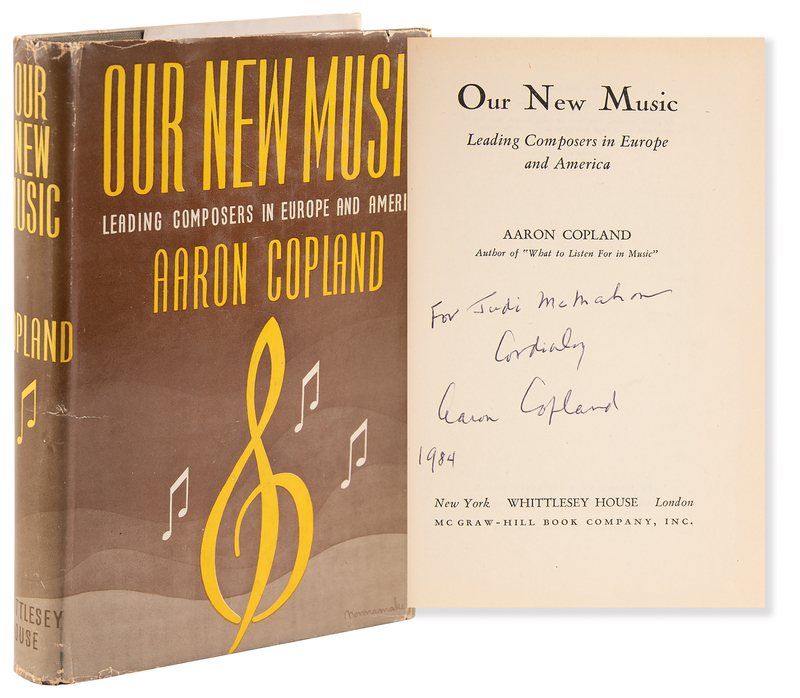 Lot 401 Aaron Copland Signed Book - Our New Music