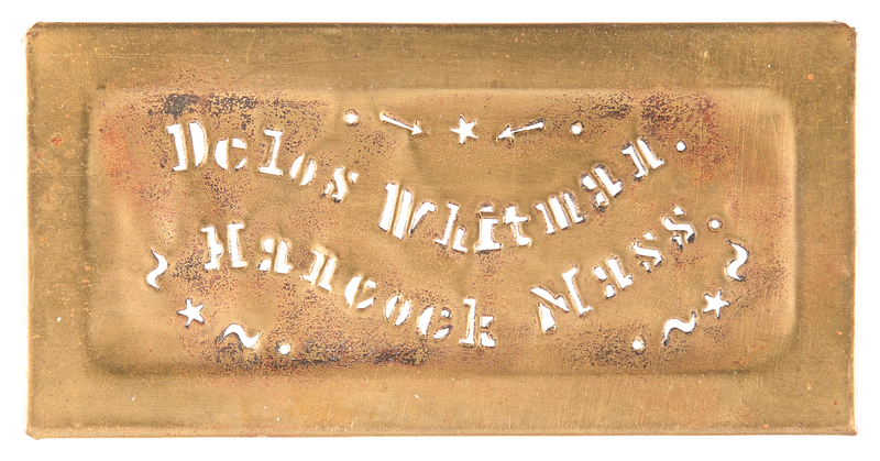 Lot 257 Civil War Officer ID Stencil