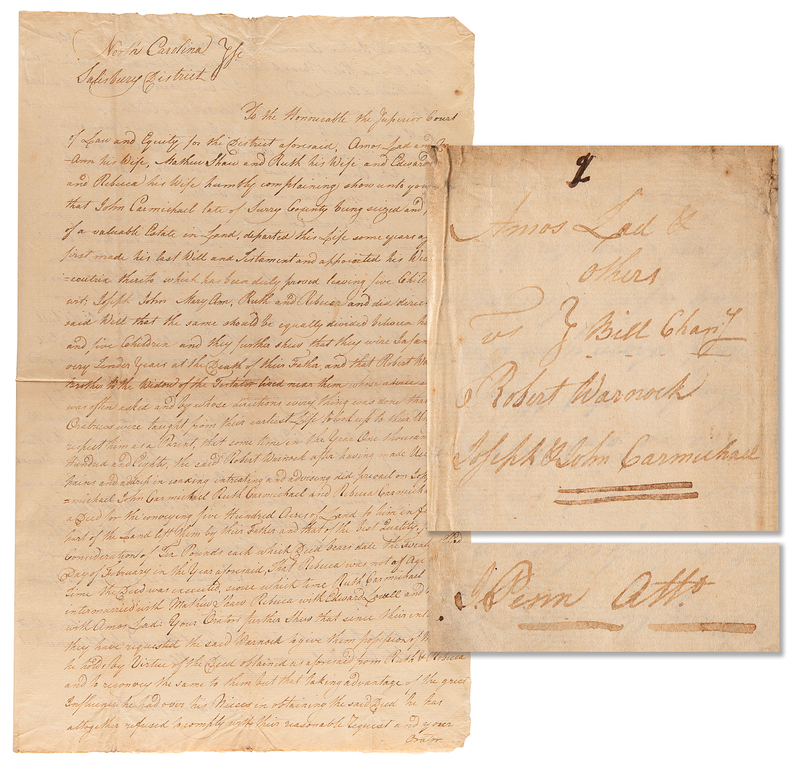 Lot 97 John Penn Document Signed