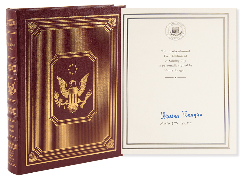 Lot 64 Nancy Reagan Signed Book - A Shining City (Ltd. Ed. #675/1150)
