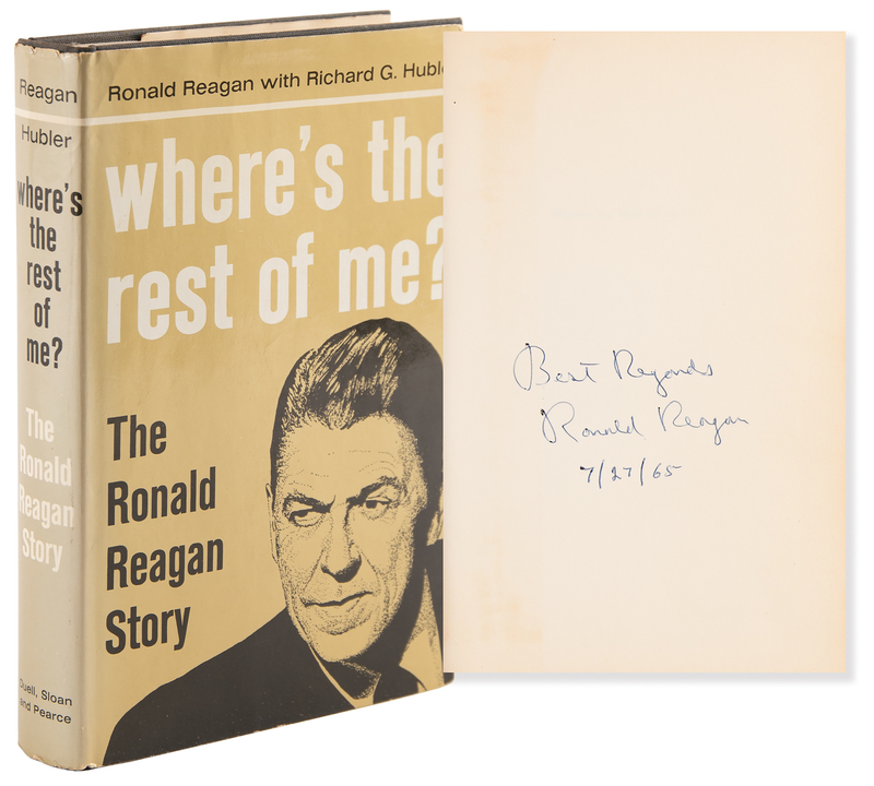 Lot 70 Ronald Reagan Signed Book - Where's the Rest of Me?