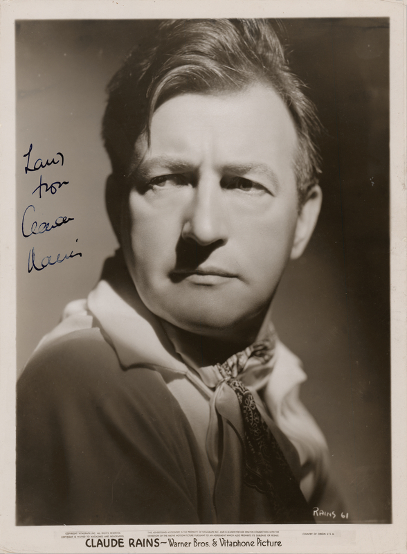 Lot 595 Claude Rains Signed Photograph