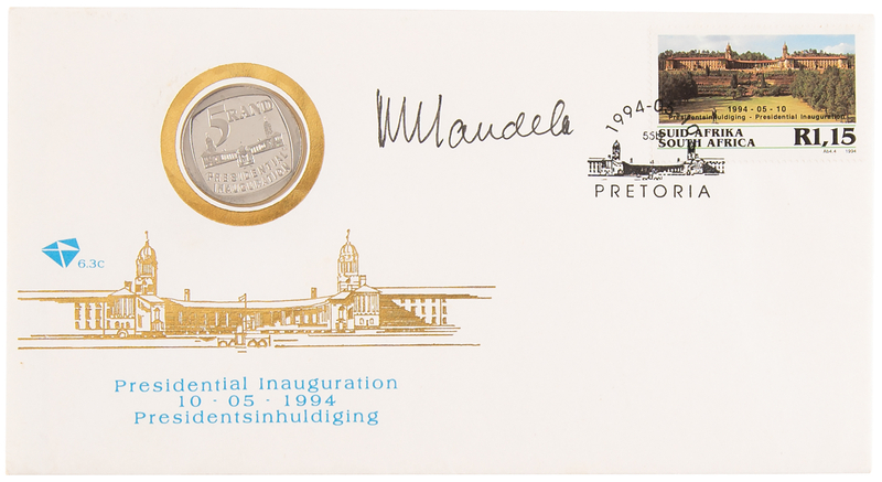 Lot 194 Nelson Mandela Signed Inaugural Cover