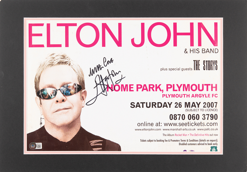 Lot 421 Elton John Signed Poster (15.5˝ x 10.5˝)