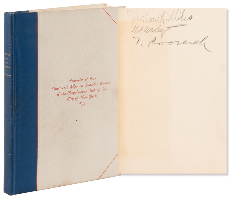 Lot 77 Theodore Roosevelt Signed Book - Lincoln and His Cabinet (Ltd. Ed. #126/500)