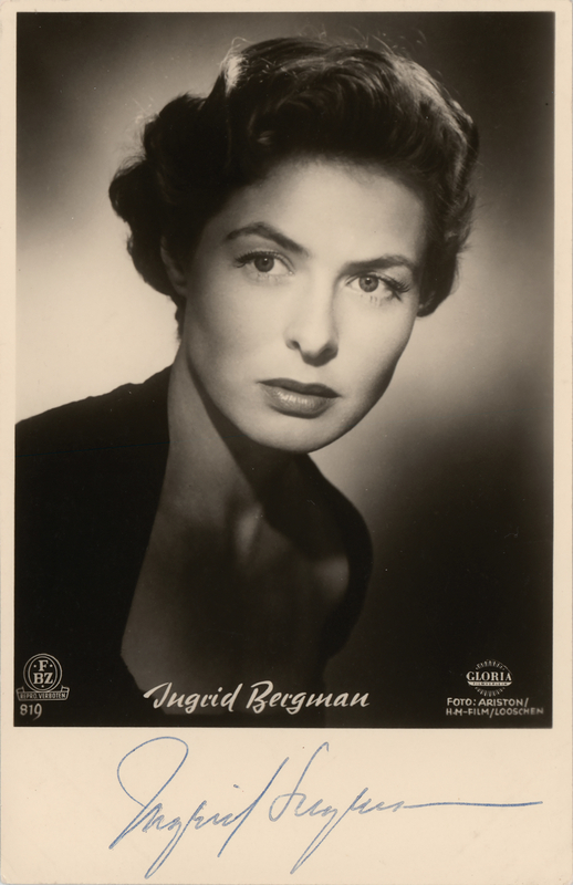 Lot 488 Ingrid Bergman Signed Photograph