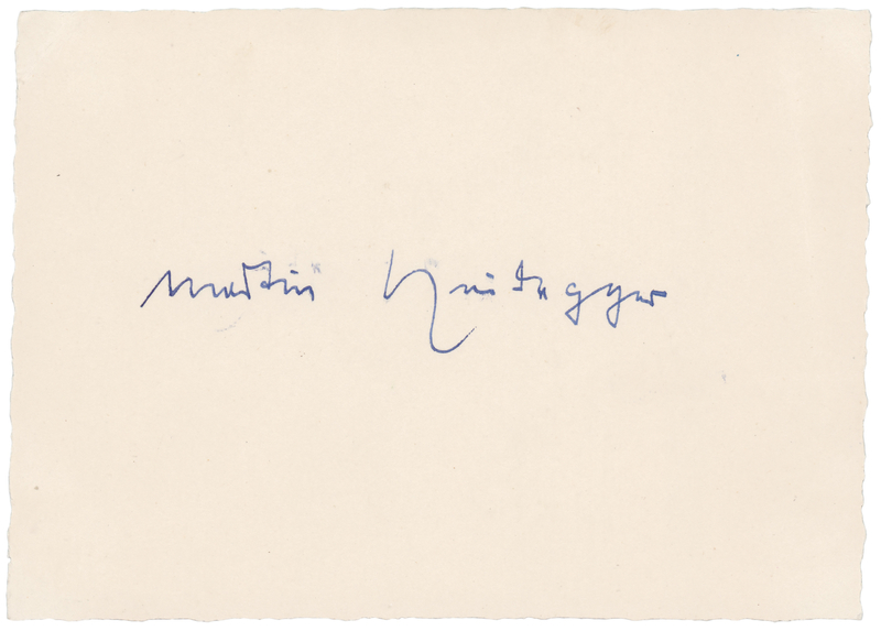 Lot 171 Martin Heidegger Signature
