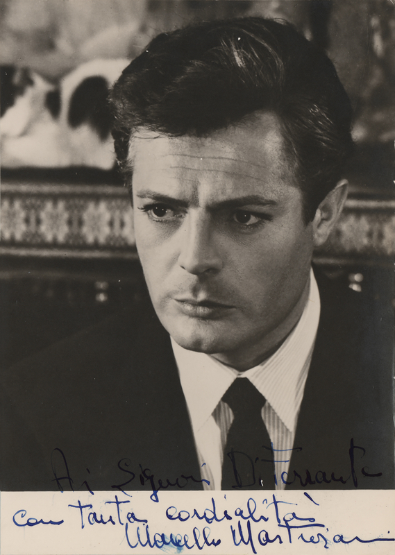 Lot 572 Marcello Mastroianni Signed Photograph