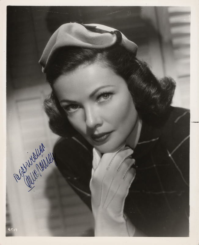 Lot 626 Gene Tierney Signed Photograph