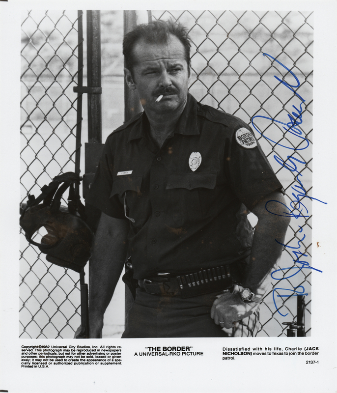 Lot 587 Jack Nicholson Signed Photograph