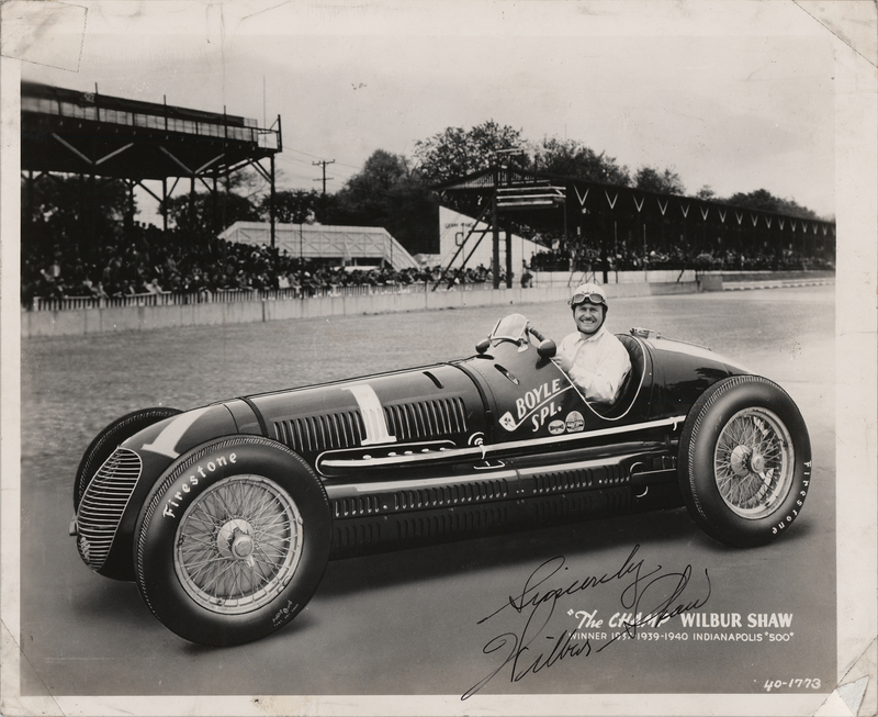 Lot 764 Wilbur Shaw Signed Photograph