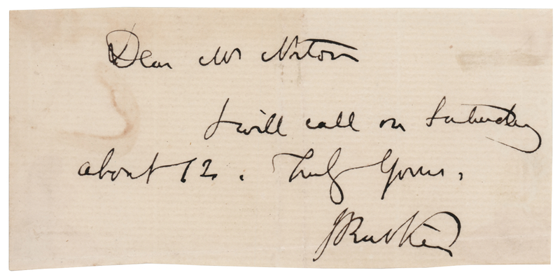 Lot 361 John Ruskin Autograph Note Signed
