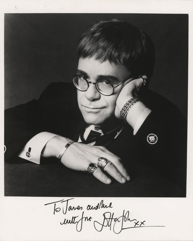 Lot 422 Elton John Signed Photograph
