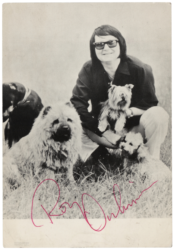 Lot 428 Roy Orbison Signed Promotional Card