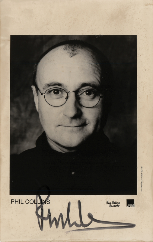 Lot 419 Phil Collins Signed Photograph