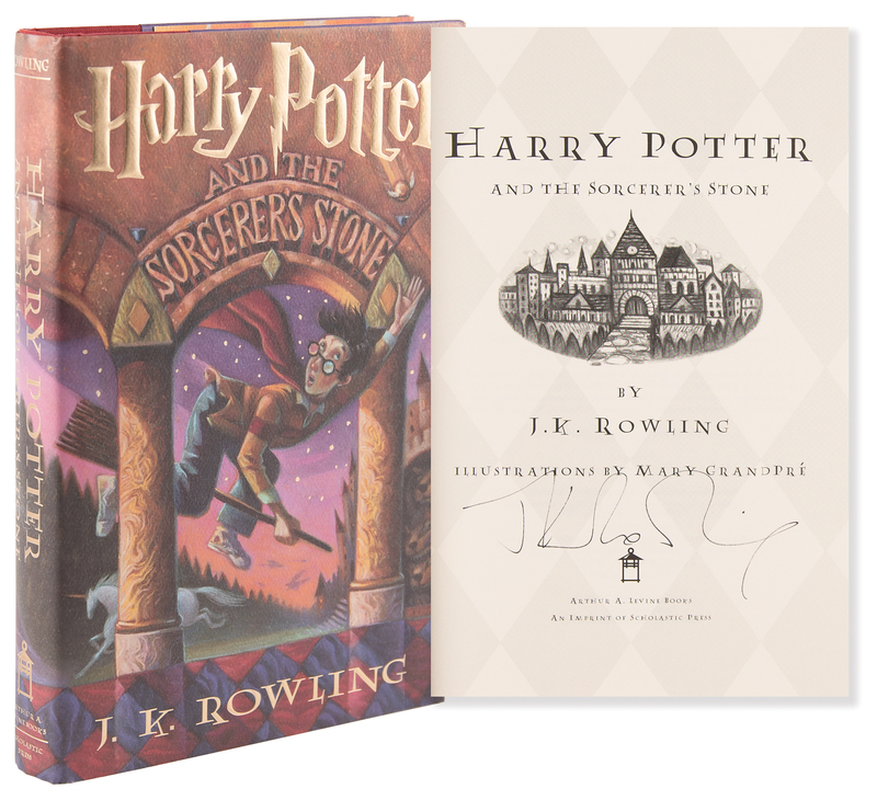Lot 359 J. K. Rowling Signed Book - Harry Potter and the Sorcerer's Stone (Early US Edition)
