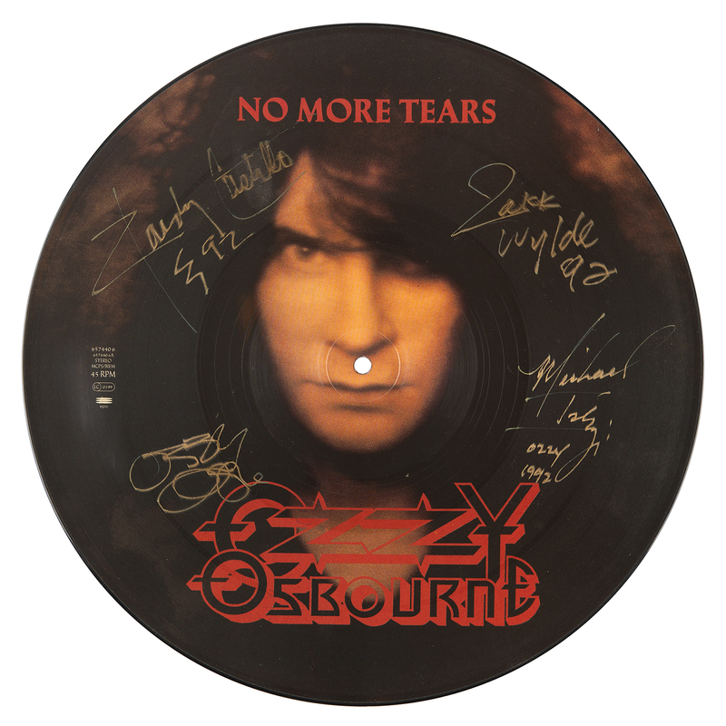 Lot 430 Ozzy Osbourne Signed 'Picture Disc' Single Album - 'No More Tears'