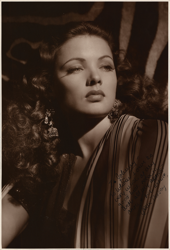 Lot 625 Gene Tierney Oversized Signed Photograph