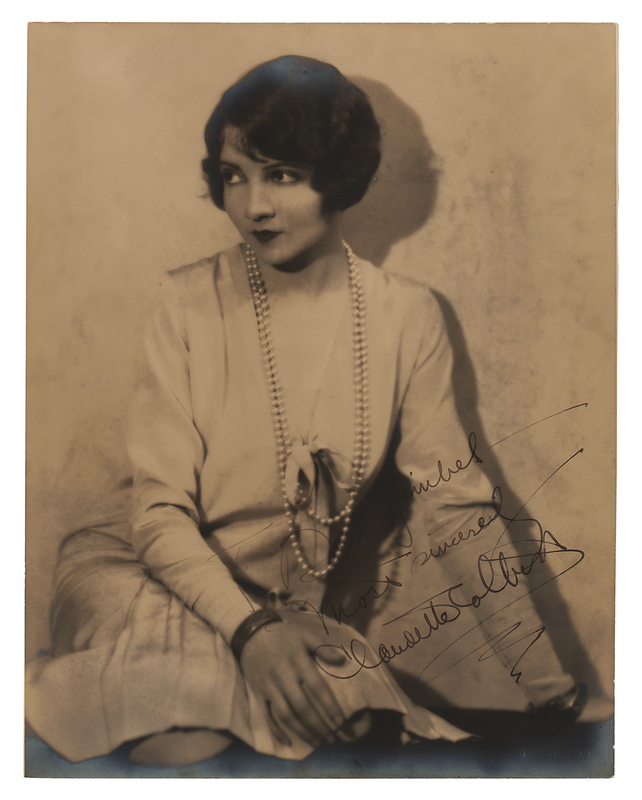 Lot 506 Claudette Colbert Oversized Signed Photograph