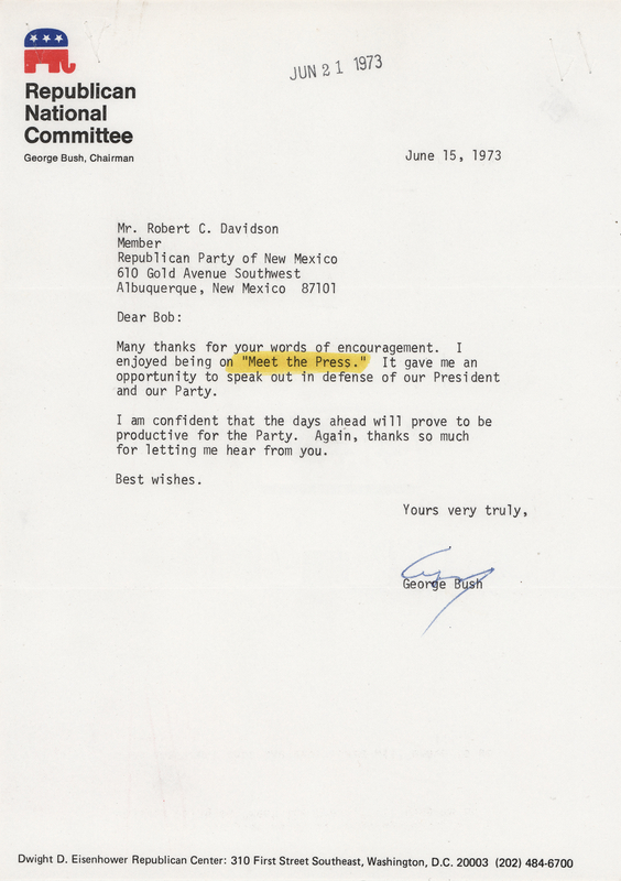 Lot 25 George Bush Typed Letter Signed: 