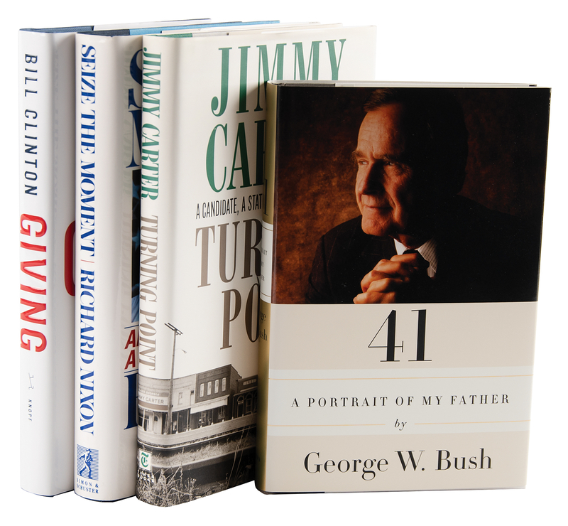 Lot 45 Four Presidents Signed Books - Nixon, Carter, Clinton, and Bush