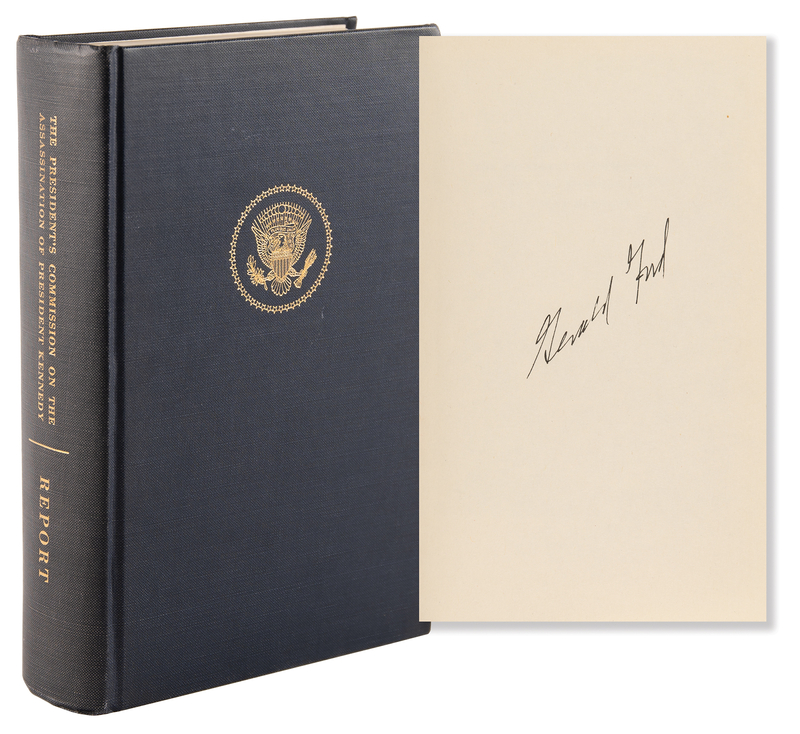 Lot 44 Gerald Ford Signed Book - The President's Commission on the Assassination of President Kennedy