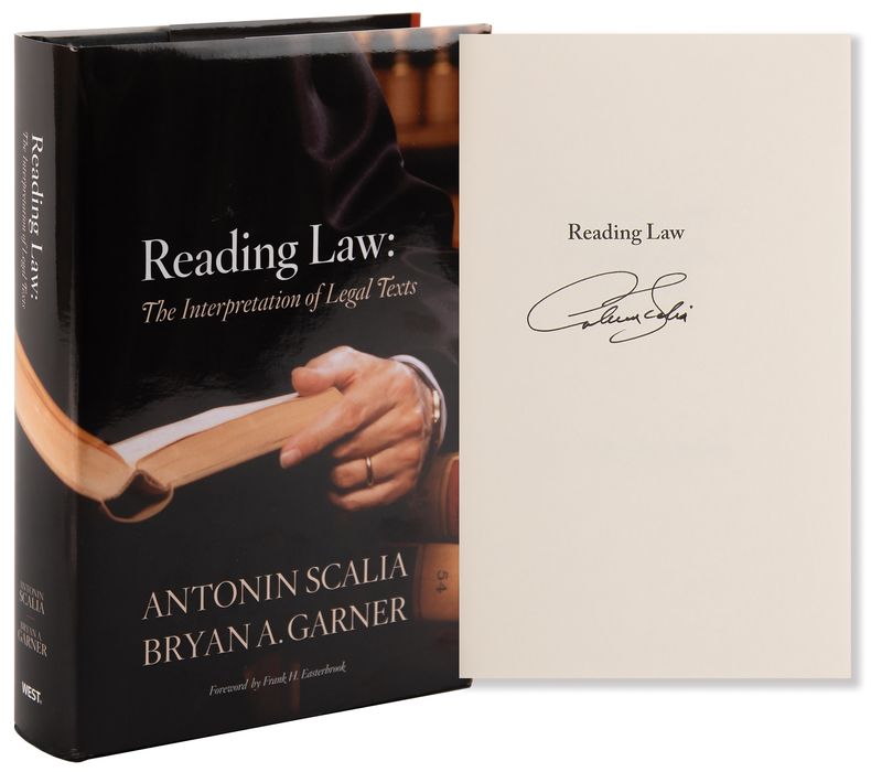 Lot 224 Antonin Scalia Signed Book - Reading Law