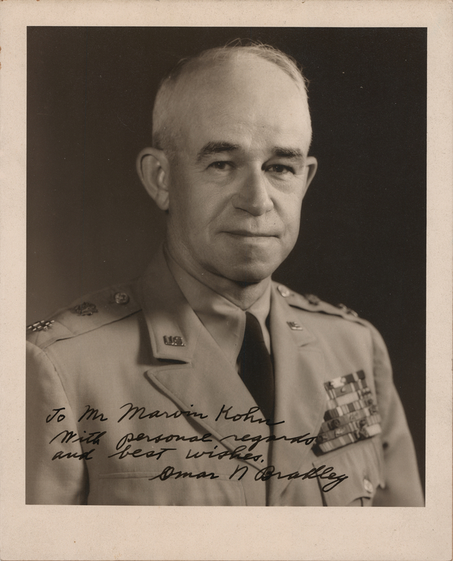 Lot 254 Omar Bradley Signed Photograph