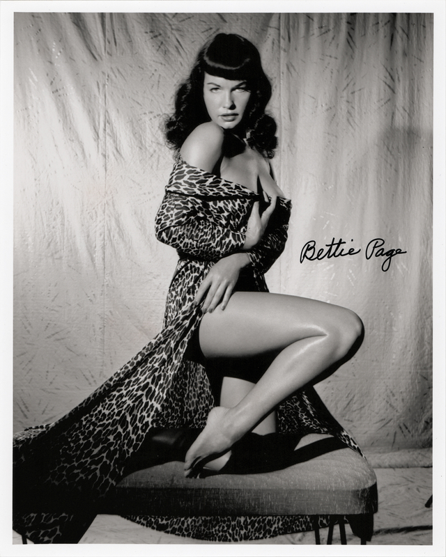 Lot 591 Bettie Page Signed Photograph