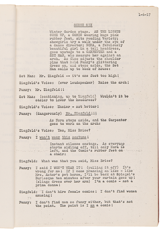 Funny Girl Original 'Second Draft' Musical Script (September 6, 1963)